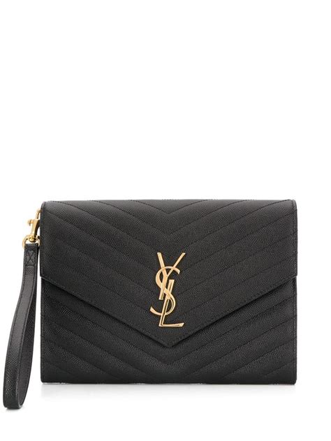 ysl black clutch nordstrom|farfetch ysl clutch.